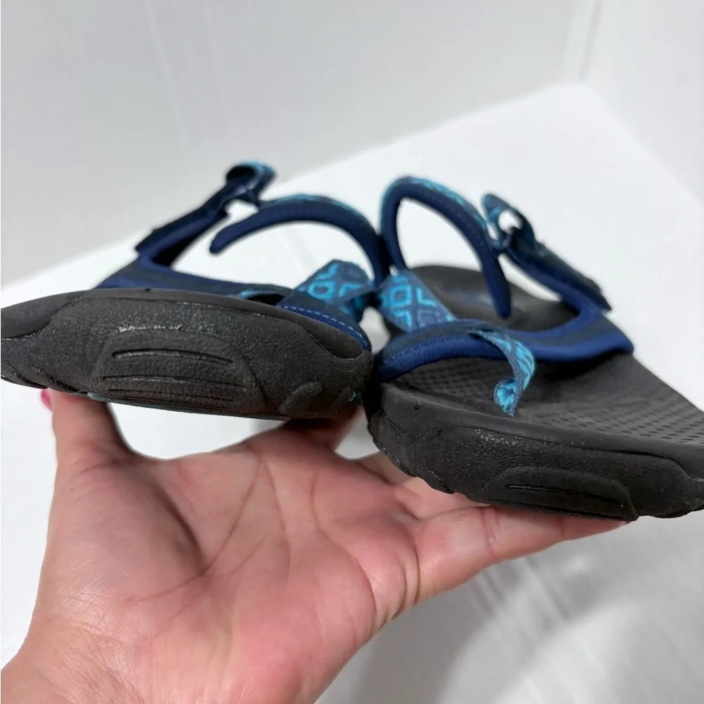 Skechers Reggae Trailway  Navy and Teal Flip-Flop Summer Sandals. Woman’s 11 - Picture 5 of 11